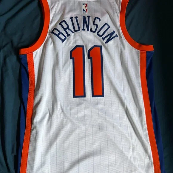 Jalen Brunson New York Knicks Nike 2025 City Edition Swingman Jersey 48 LARGE